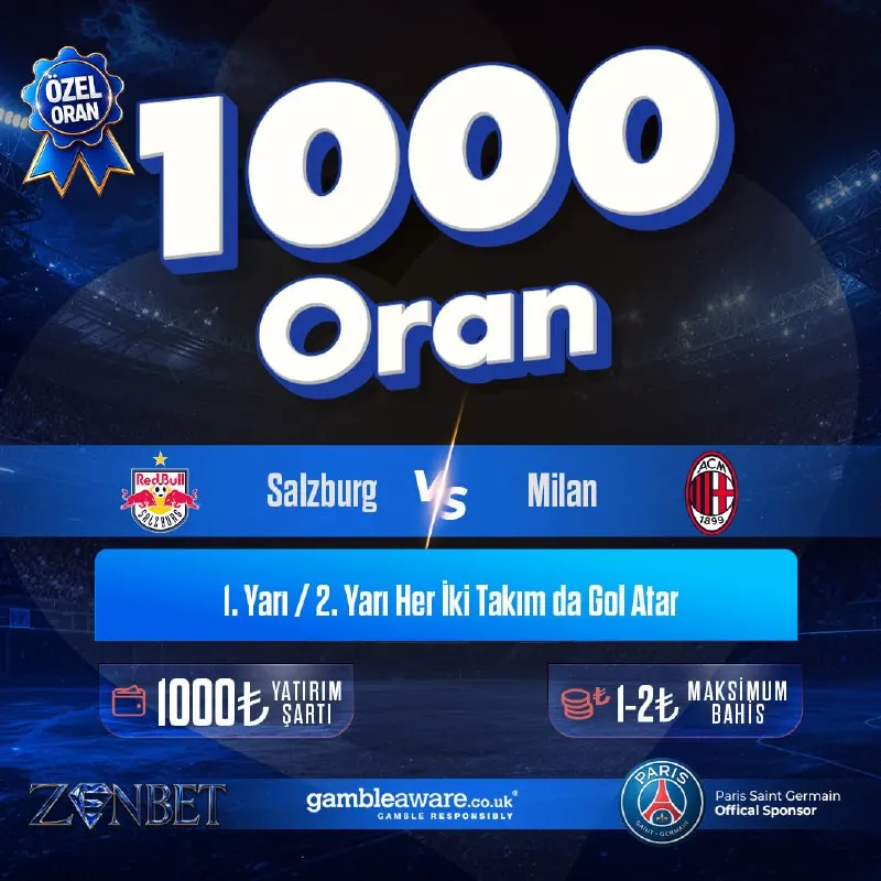 Zenbet Telegram: 🥇 ÖZEL ORAN ZENBETTE! 🥇 ⚽️ Zenbet’te kazancınızı katlayabileceğiniz fırsatlar…